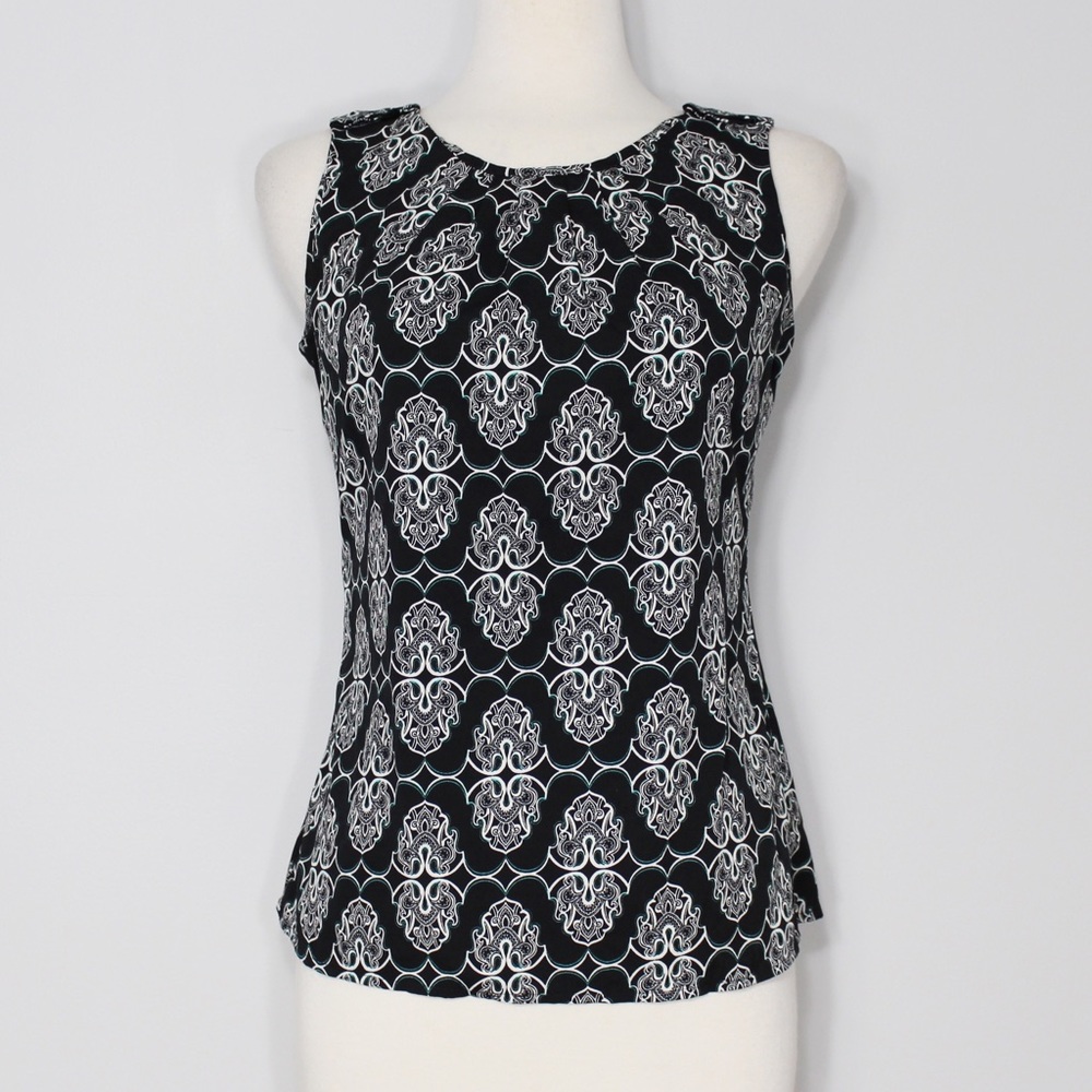 Banana Republic Black and Teal Top
